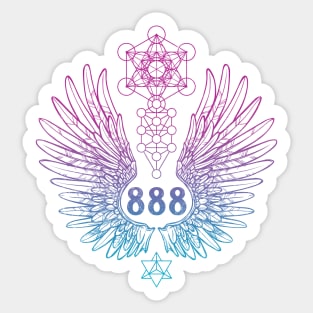 Angel Number 888 Sacred Geometry Sticker